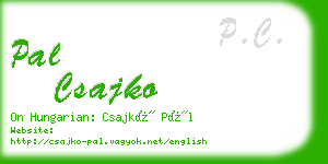 pal csajko business card